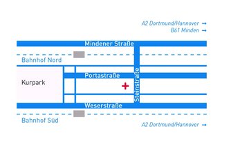 Anfahrt / Weg zur Artemed Fachklinik Bad Oeynhausen